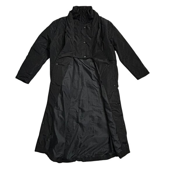 Pretty Little Thing Women's Size 16 Long Quilted Med Weight Puffer Coat Black - Picture 3 of 9